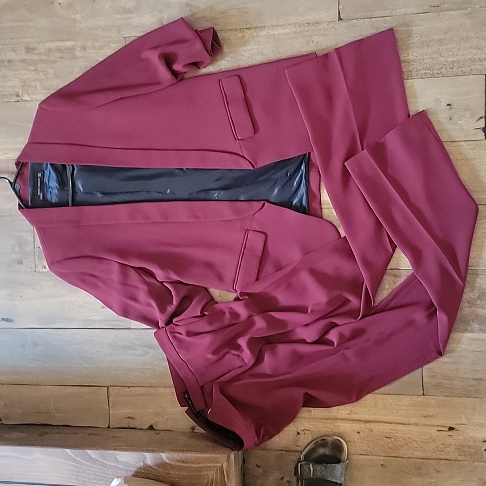 ZARA burgundy pant suit